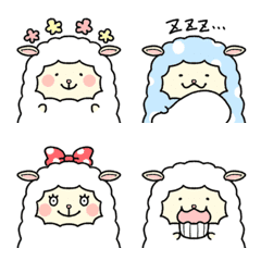 Very cute and round sheep emoji