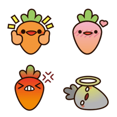 Floating Friends - lucky carrot emoji