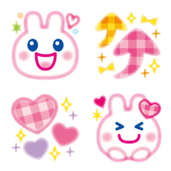 fluffy White Rabbit colorful Emoji