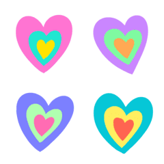 happy colorful heart emoji