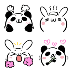 Emoji of pandas & rabbits