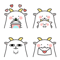 Very cute and round goat emoji