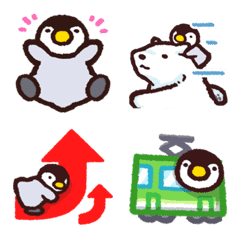 Penguin dan emoji beruang putih