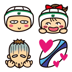 Emoji of Rugby Boys & Girls