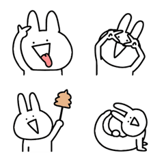 シュールでゆるすぎるウサギ 毒舌 Line絵文字 Line Store