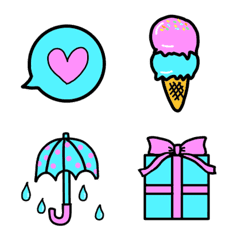 Pink & Light blue World Emoji 