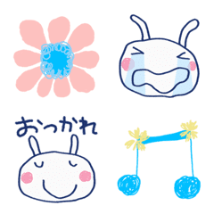 ほぼ白うさぎ♡ラクガキ絵文字