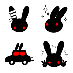 Black Bunny Emoji