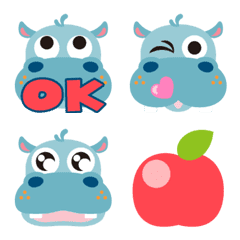 Happy Hippo Emoji