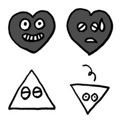 Love hearts, triangles etc.