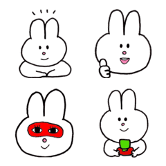 mochi mochi white rabbit emoji