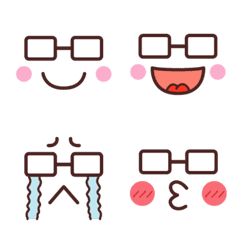 Emoji of the person of glasses