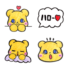 Retro Girly Bear Emoji
