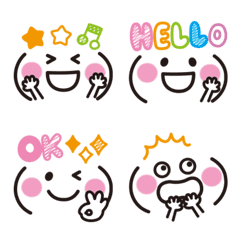 Adult cute colorful Face Emoji