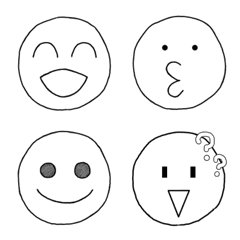 Round face simple emoji[Revised edition]