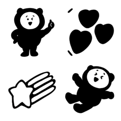 black and white bear