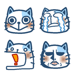 Gs.gray striped cat Expression sticker!