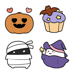 Very cute and happy Halloween emoji