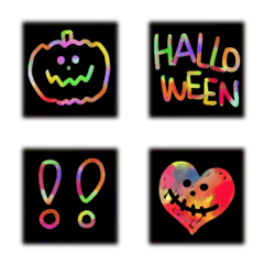 Halloween scratch art emoji