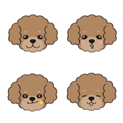 Flluffy toy poodle emoji