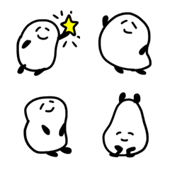 White sticky Emoji.