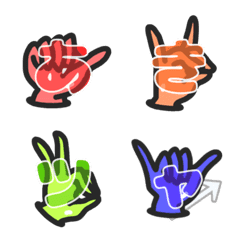 JSL finger character Emoji