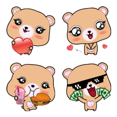 Kiki cute bear girl emoji
