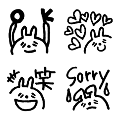A transparent rabbit Emoji