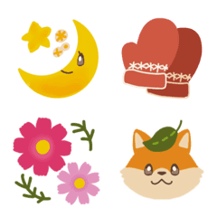Cute autumn emoji