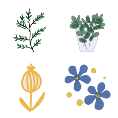 chic botanical emoji