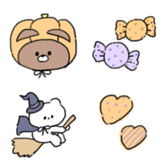 Halloween emoji of cute animals