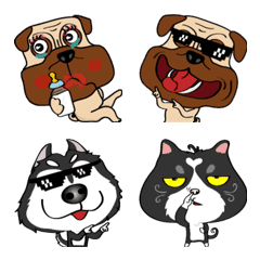 Pugky and friends emoji
