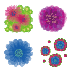 various flower&Feeling Emoji