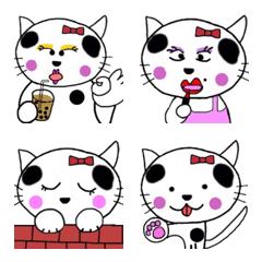 Tabby cat family.Emoji