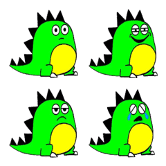 顔文字 緑の恐竜