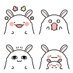 Very cute and round angora rabbit emoji