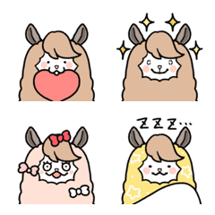 Very cute and round llama emoji