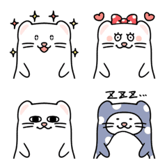 Very cute and round ermine emoji