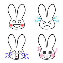 White-eyed rabbit Emoji