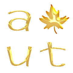 Winter Gold (a-z) Alphabet Emoji Cute