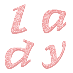 Sweet Lady Pink(a-z) Alphabet Emoji Cute