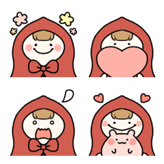 Very cute little red riding hood emoji