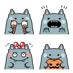 Very cute wolf emoji