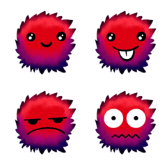 Handdrawn Red Bacteria Emoji