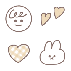Natural brown and beige face emoji