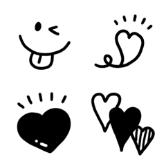 Heart,monochrome emoji