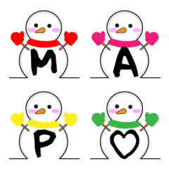 Connected/snowman emoji