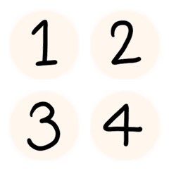 Small white ball Arabic numerals 1-40