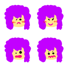 紫の髪の子