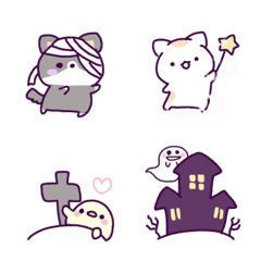 mocchiri animals Halloween emoji